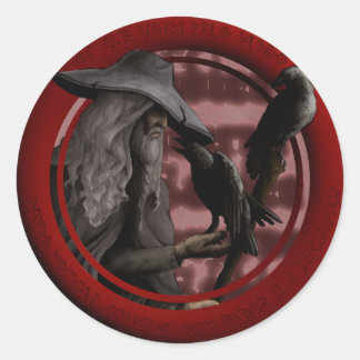 Sticker Rond Munin et Hugin