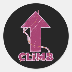 Sticker Rond Mur de grimpe Corde et dégaines