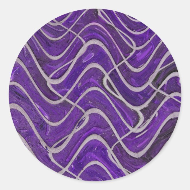Sticker Rond mur pourpre abstrait (Devant)