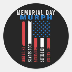 Sticker Rond Murph Challenge American Memorial Day entraînement