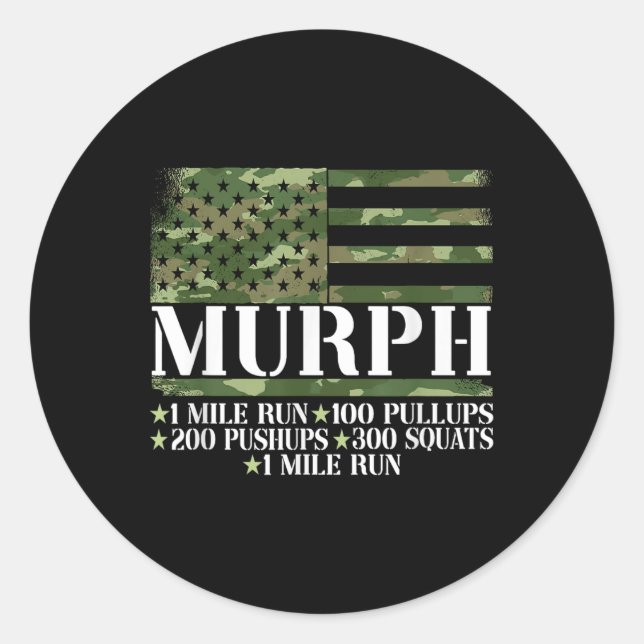 Sticker Rond Murph Memorial Day Workout (Devant)