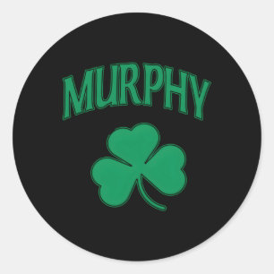Sticker Rond Murphy Jour de la Saint Patrick Shamrock de la fam