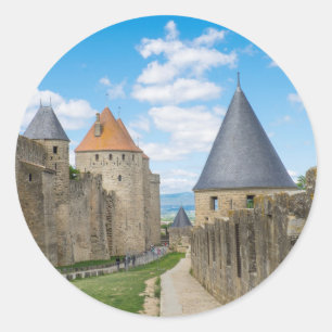 Sticker Rond Murs médiévaux de Carcassonne