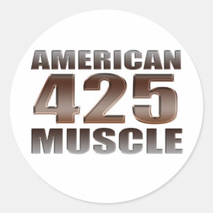 Sticker Rond muscle américain 425 tête