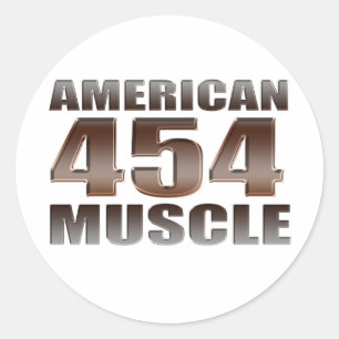 Sticker Rond muscle américain 454