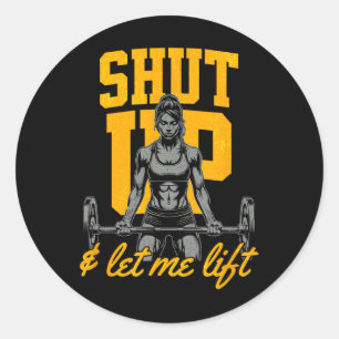 Sticker Rond Muscle de musculation pour femmes amusant Sa