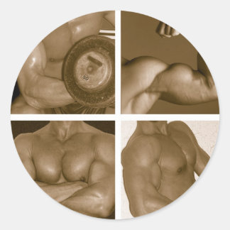 Sticker Rond Muscle Flex : www.AriesArtist.com