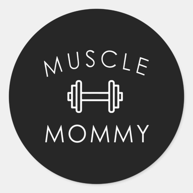 Sticker Rond Muscle Mommy Gym (Devant)