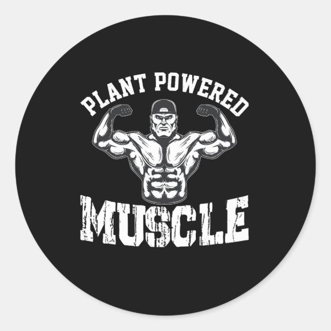 Sticker Rond Muscle propulsé par plante (Devant)