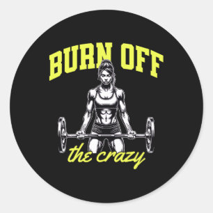 Sticker Rond Muscles de musculation haltérophiles Trainer dire