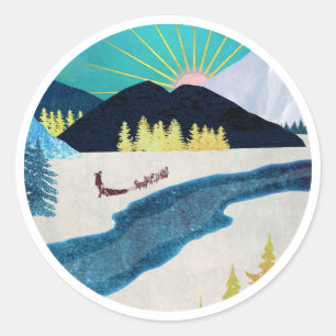 Sticker Rond Musher du matin