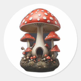 Sticker Rond mushroom