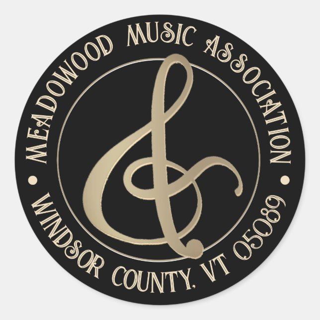 Sticker Rond Music Club Organisation Chorale Enseignant Chorus  (Devant)