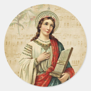 Sticker Rond Musiciens catholiques traditionnels de St. Cecilia