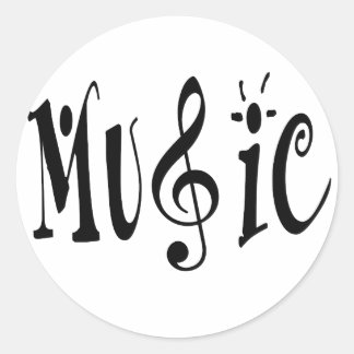 STICKER ROND MUSIQUE