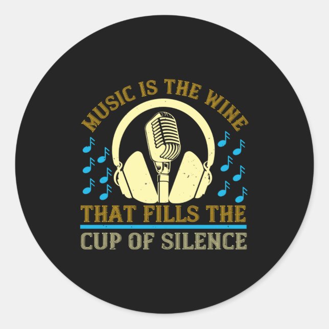 Sticker Rond Musique - (Devant)