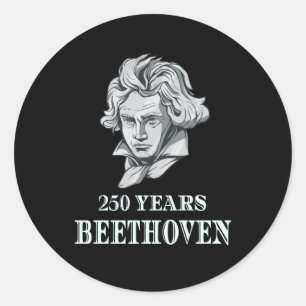 Sticker Rond Musique - 250 Ans De Ludwig van Beethoven