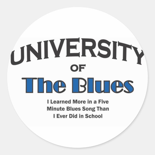 Sticker Rond musique-blues (Devant)