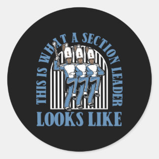 Sticker Rond Musique chef Musique Marching Band