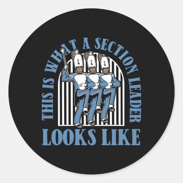 Sticker Rond Musique chef Musique Marching Band (Devant)