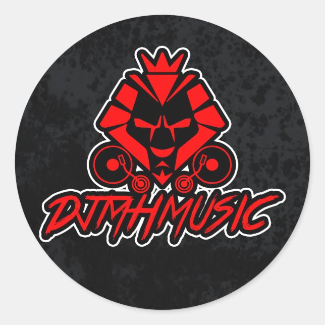 STICKER ROND MUSIQUE DJMH (Devant)