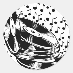 Sticker Rond Musique dont je me souviens