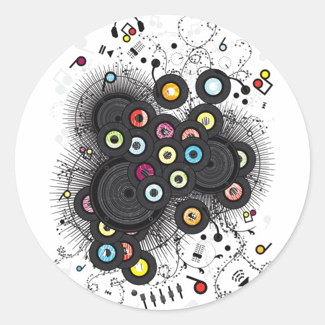 Sticker Rond Musique du XXe siècle (Devant)