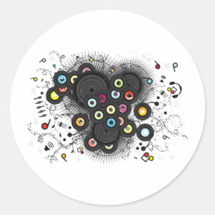 Sticker Rond Musique du XXe siècle