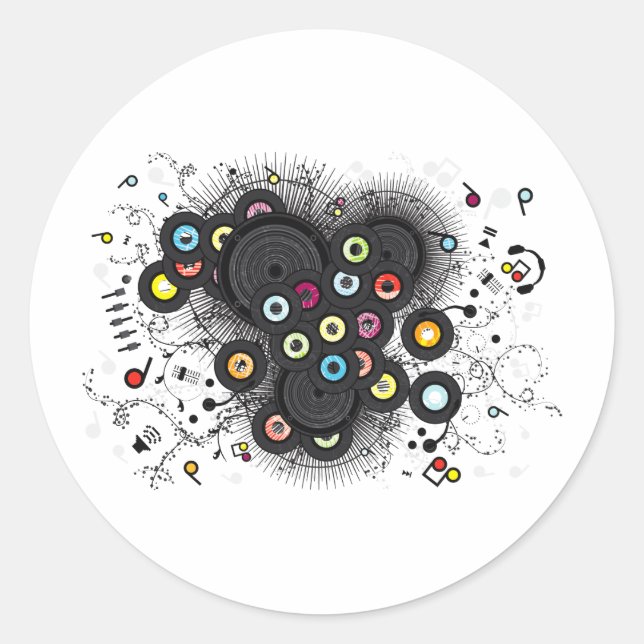 Sticker Rond Musique du XXe siècle (Devant)