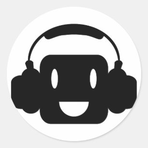 Sticker Rond Musique_Heureuse