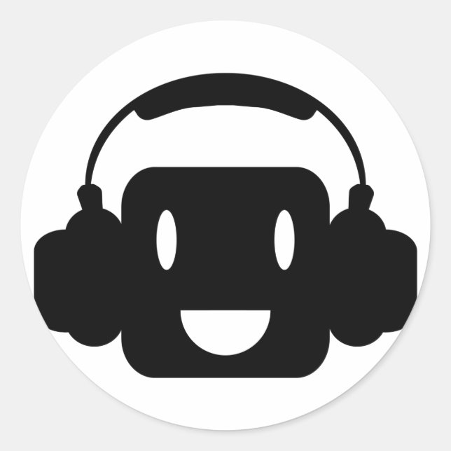 Sticker Rond Musique_Heureuse (Devant)