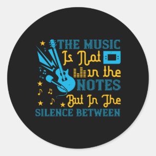 Sticker Rond Musique - La Musique N'Est Pas Dans Les Notes