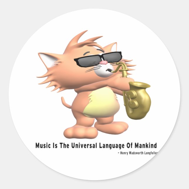 Sticker Rond Musique - Langue universelle (Devant)