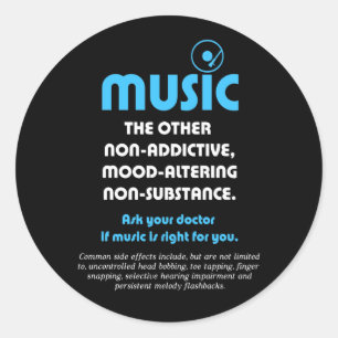 Sticker Rond Musique : L'autre non accoutumante, qui change d'h