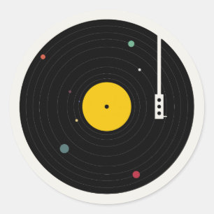 Sticker Rond Musique partout Florent Bodart