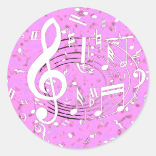 Sticker Rond Musique pour_