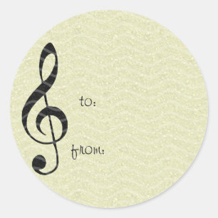 Sticker Rond musique principale de violon