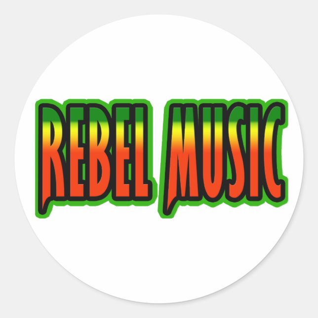 Sticker Rond Musique rebelle (Devant)