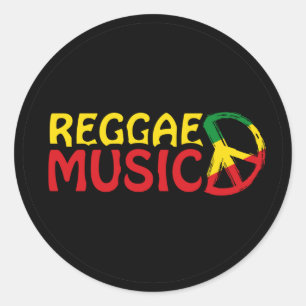 Sticker Rond Musique reggae - model2b-circle-black