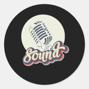 Sticker Rond Musique sonore
