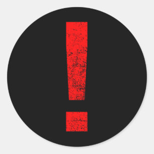Sticker Rond Musique Vidéo Game Alerte Symbole d'exclamation Ca