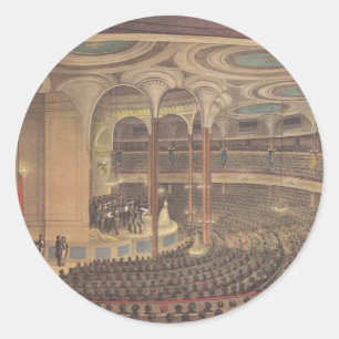 Sticker Rond Musique vintage, Jenny Lind, Chanteur d'opéra suéd