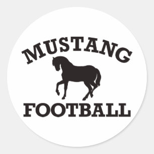 Sticker Rond Mustang Football