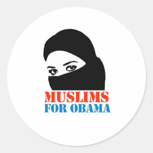 STICKER ROND MUSULMANS POUR OBAMA