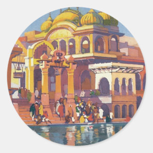 Sticker Rond Muttra vintage Mathura Inde