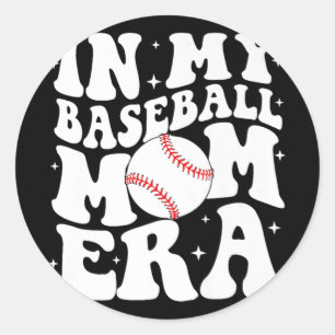 Sticker Rond My Baseball Maman Era Baseball Mama Jeu Mères