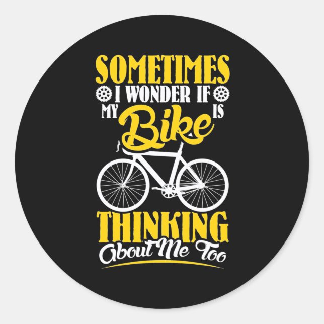 Sticker Rond My Bike Thinking About (Devant)