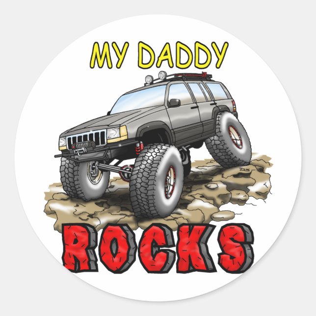 Sticker Rond My_Daddy_Daddy_Rocks_ZJ (Devant)