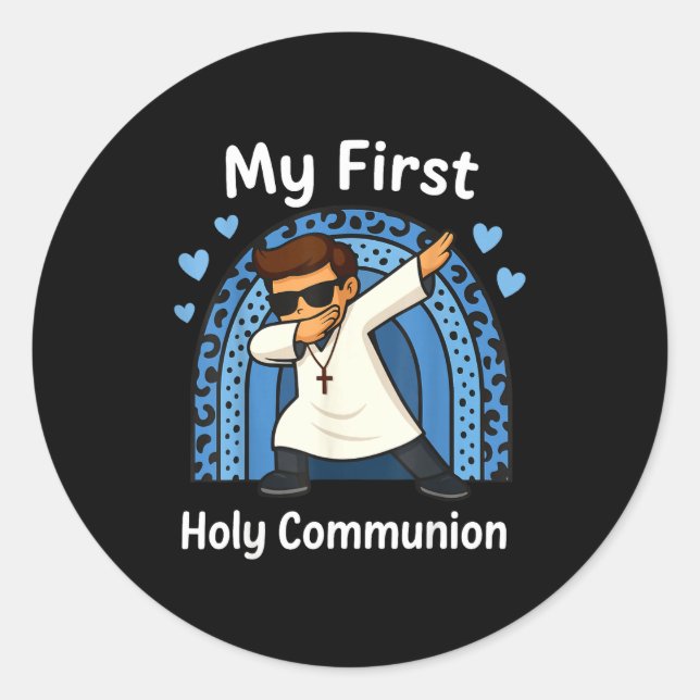 Sticker Rond My First Holy Communion  (Devant)