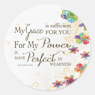 Sticker Rond My Grace is Sufficient